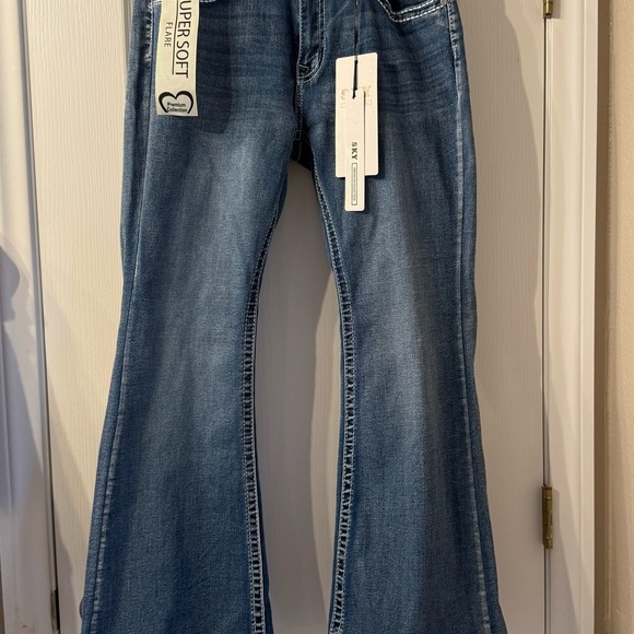 Sky Supersoft Denim Flare Jeans - Picture 1 of 8